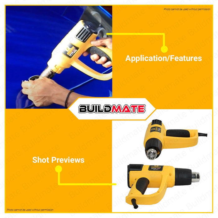 BUILDMATE Powerhouse New Hot Air Heat Gun Sealer 2000W / 2200W Plastic Shrink Variable Speed - PHPT