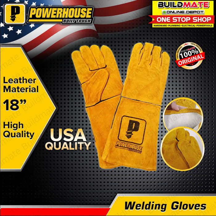POWERHOUSE 18" Industrial Heavy Duty Cowhide Welding Gloves •BUILDMATE• PWTA