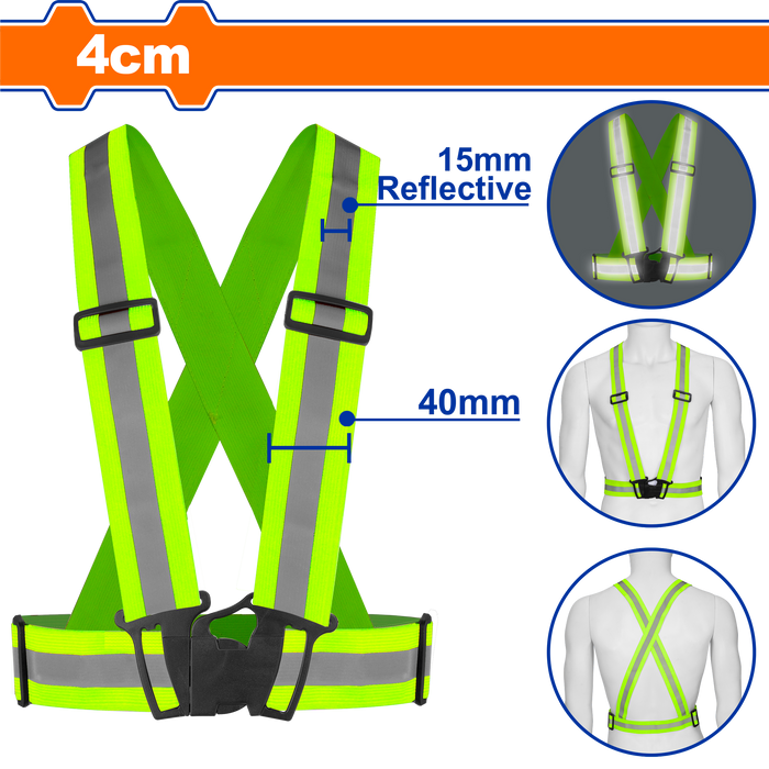 Buildmate x WADFOW REFLECTION VEST 4CM (ORANGE/YELLOW) WRV3811/WRV3812