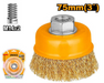 INGCO 75mm Wire Cup Brush for Rust, Paint & Corrosion Removal on Metal Surfaces WB10751 IHT - BUILDMATE