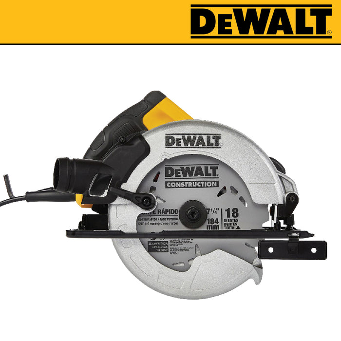 BUILDMATE x DEWALT 1200W 184mm Circular Saw | 5,500 RPM, 65mm Cut Depth, Steel Base  DWE5615-B1