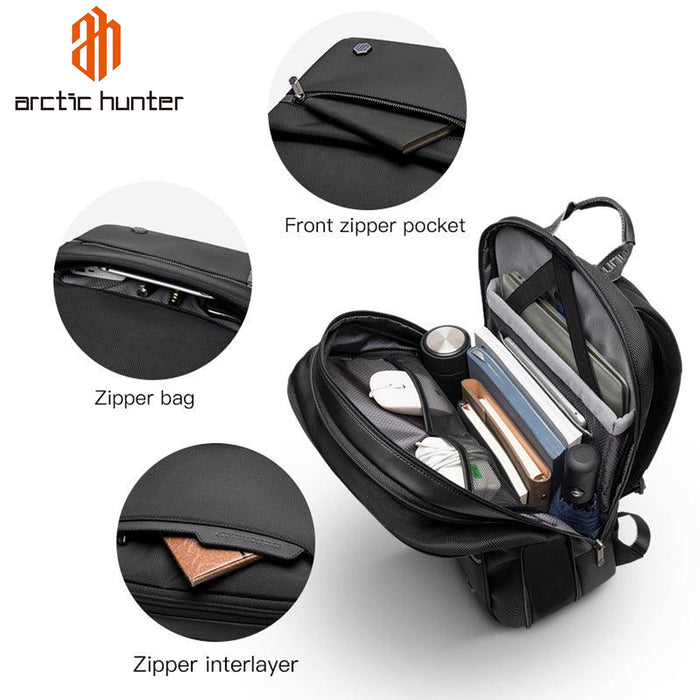 Arctic Hunter Business Laptop Backpack | 15-inch Expandable Shoulder bag for School College Office and Travel | B00410 -BUILDMATE-
