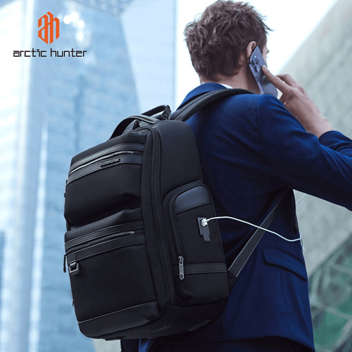 Arctic Hunter Premium Business Travel Backpack | Light Weight | 15.6″ Laptop Fittable | Water Repellant Material -B00682 -BUILDMATE-
