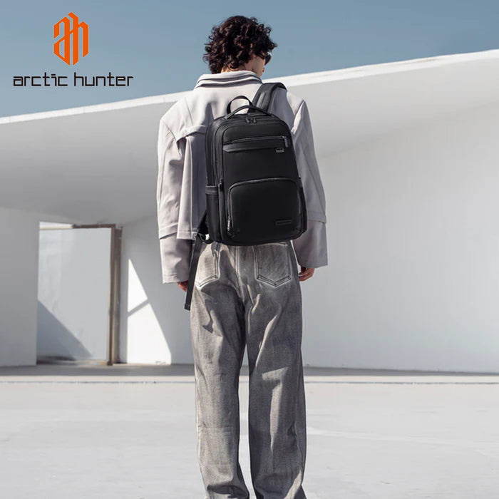 Arctic Hunter 15.6 Inches Laptop Backpack | Water Resistant | Polyester Fabric - B00807-BLK -BUILDMATE-