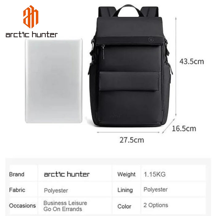Arctic Hunter 15.6-inch Laptop Backpack | USB Men Business Travel Bag | Large Capacity Leisure and Entertainment Youth Backpack -B00562 -BUILDMATE-