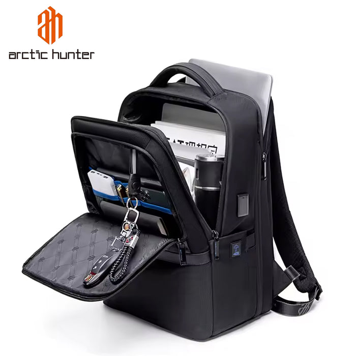 Arctic Hunter High-end Business Backpack | Can Expand Large-Capacity | Business Travel Computer Bag | Waterproof | Multi-functional -B00477 -BUILDMATE-