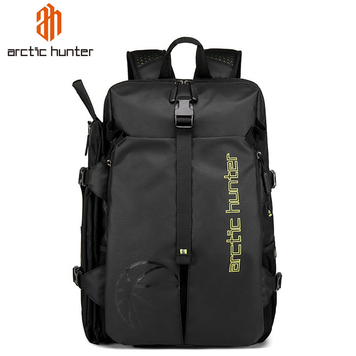 Arctic Hunter Sport & Laptop Backpack Bag | Light Weight | 15.6″ Laptop Fittable | Water Repellant Material - Black - B00391 - BUILDMATE-