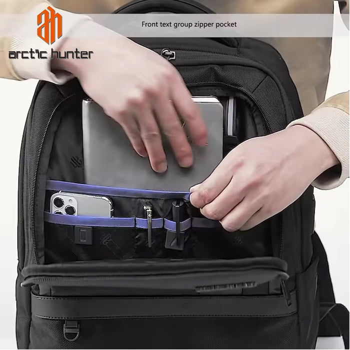 Arctic Hunter High-end Business Backpack | Can Expand Large-Capacity | Business Travel Computer Bag | Waterproof | Multi-functional -B00477 -BUILDMATE-