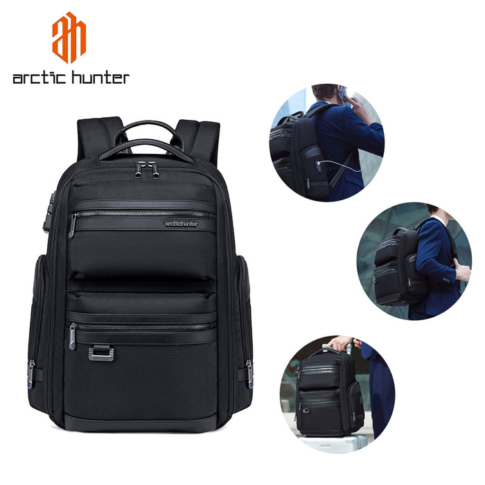 Arctic Hunter Premium Business Travel Backpack | Light Weight | 15.6″ Laptop Fittable | Water Repellant Material -B00682 -BUILDMATE-