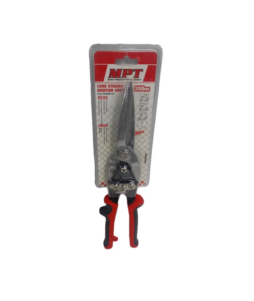 MPT Long Straight Aviation Tin Snips 12 inches / 300mm MHB02002 HT• MOST PROFESSIONAL TOOLS •