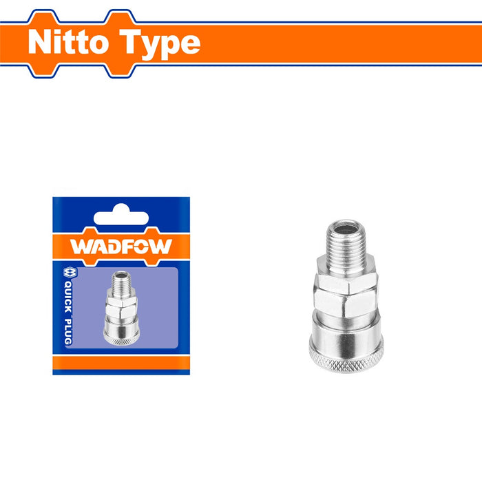 BUILDMATE Wadfow 1/4" Inch Air Quick Coupler Male | Female [SOLD PER PIECE] Quick Plug Connector Pipe Air Compressor Air Hose Fittings Coupling Plug WQP0953 | WQP0973 • WHT