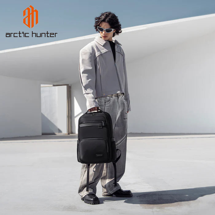 Arctic Hunter 15.6 Inches Laptop Backpack | Water Resistant | Polyester Fabric - B00807-BLK -BUILDMATE-