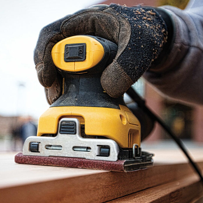BUILDMATE x DEWALT 230W 1/4 Sheet Orbital Sander | 14,000 OPM, 1.6mm Orbit, Dust Bag DWE6411-B1