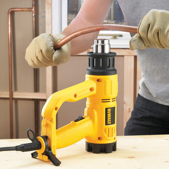 BUILDMATE x DEWALT 1800W Analog Heat Gun | 50–600°C, 250/450 L/min, Includes Cone & Fishtail Nozzles D26411-B1