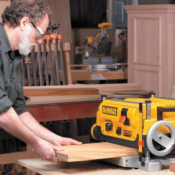 BUILDMATE x DEWALT 1800W 13" Thickness Planer | 3-Blade, 3mm DOC, Heavy-Duty Bench Tool DW735-B1