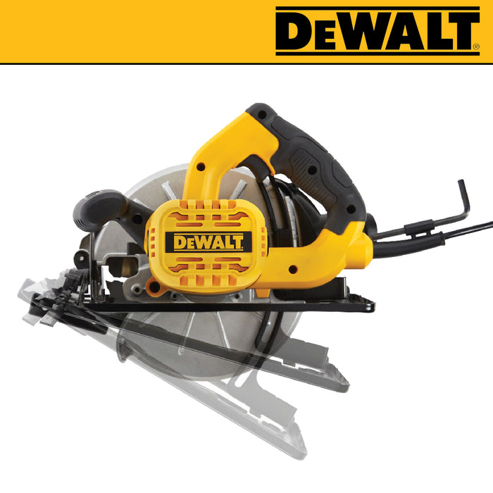 BUILDMATE x DEWALT 1200W 184mm Circular Saw | 5,500 RPM, 65mm Cut Depth, Steel Base  DWE5615-B1