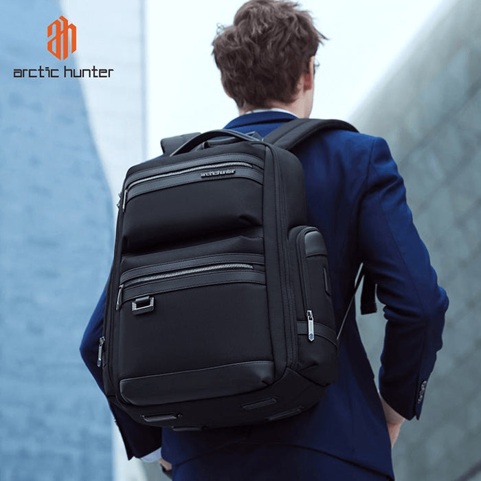 Arctic Hunter Premium Business Travel Backpack | Light Weight | 15.6″ Laptop Fittable | Water Repellant Material -B00682 -BUILDMATE-