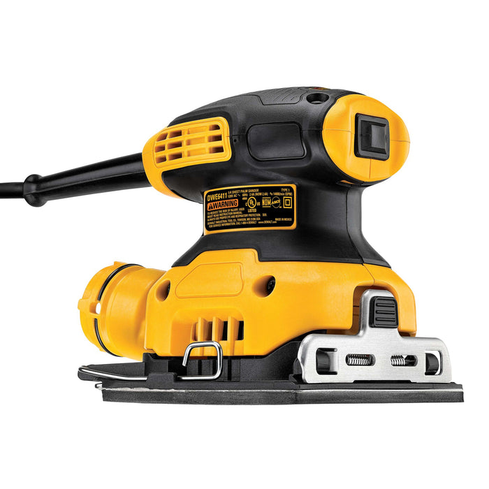 BUILDMATE x DEWALT 230W 1/4 Sheet Orbital Sander | 14,000 OPM, 1.6mm Orbit, Dust Bag DWE6411-B1