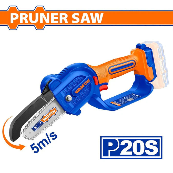 WADFOW  P20S/20V 5inches(130mm) Lithium-Ion Cordless Pruner Saw Bar WCLP550 WCPT