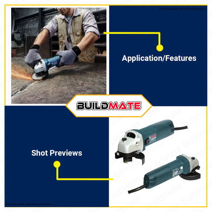 BOSCH 4" Inch Electric Angle Grinder 670W / 710W Mini Grinding Machine Wood Cutting •BUILDMATE• COC