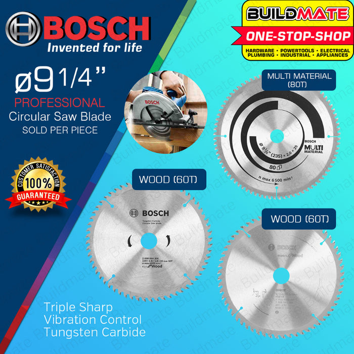 BUILDMATE Bosch Circular Saw Blade Wheel 9-1/4" 60T | 80T Standard for Wood Blade Saw Blades • BAX