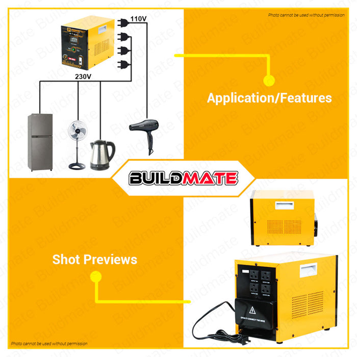 BUILDMATE Powerhouse Electric Automatic Voltage Regulator 2KVA | 3KVA | 5KVA | 10KVA SERVO MOTOR PHE