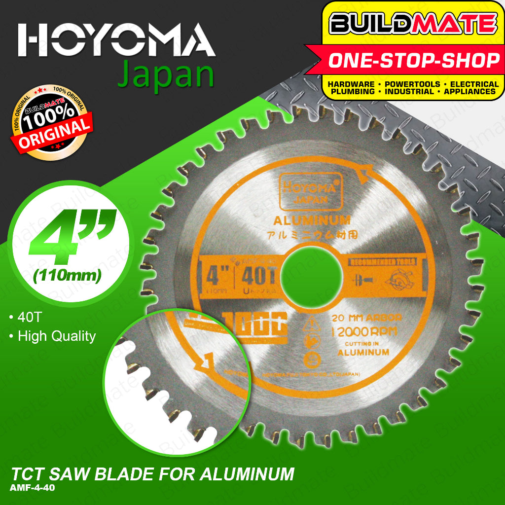 BUILDMATE Hoyoma TCT Saw Blade for Aluminum Cutting Blade 4 Inch 40T Circular Saw Blade Saw AMF440