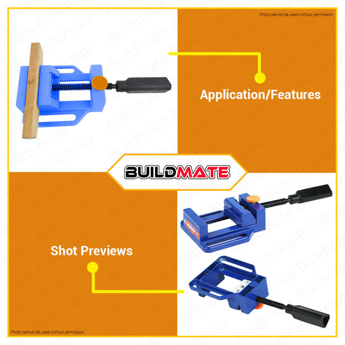 BUILDMATE Wadfow Bench Clamp 70MM Drill Press Vise Wood Clip  with Quick-Release Button WATV1528 WHT