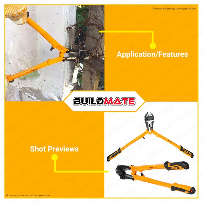 BUILDMATE Ingco Bolt Cutter 18" Inch Chain Wire Lock Cutter Rebar Cutter Fence Cutters HBC0818 • IHT