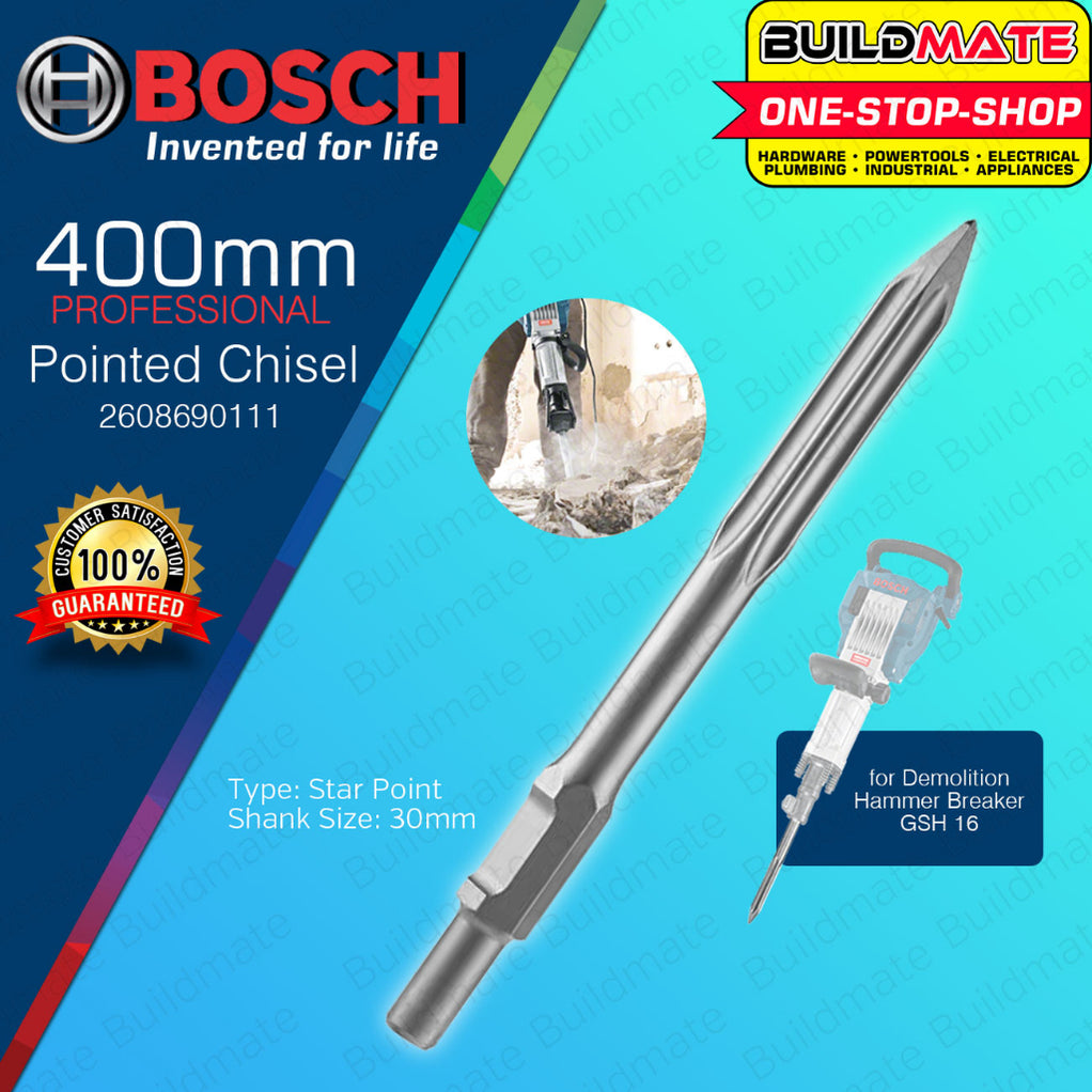 BUILDMATE Bosch (Star Point) RTec Pointed Chisel | SDS-Max Flat Chisel ...