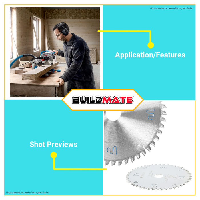 BUILDMATE Bosch Circular Saw Blade 8-1/2" Inch 48T Miter Saw Cutting Disc Wood Blade 2608642101 BAX