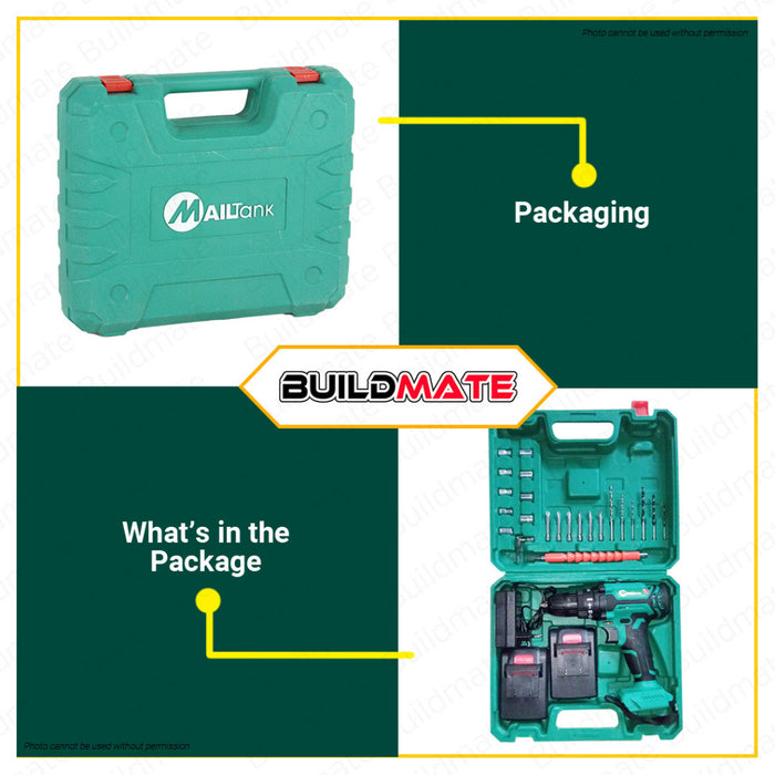 BUILDMATE Mailtank Cordless Drill Driver 32V Drilling Machine Handheld Impact Drill SH190 | SH425