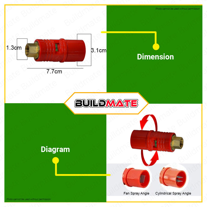 BUILDMATE Brand High Pressure Nozzle RED / YELLOW / Blue Car Power Sprayer Pressure Washer Hose Nozzle Tip Coupling Adapter SOLD PER PIECE