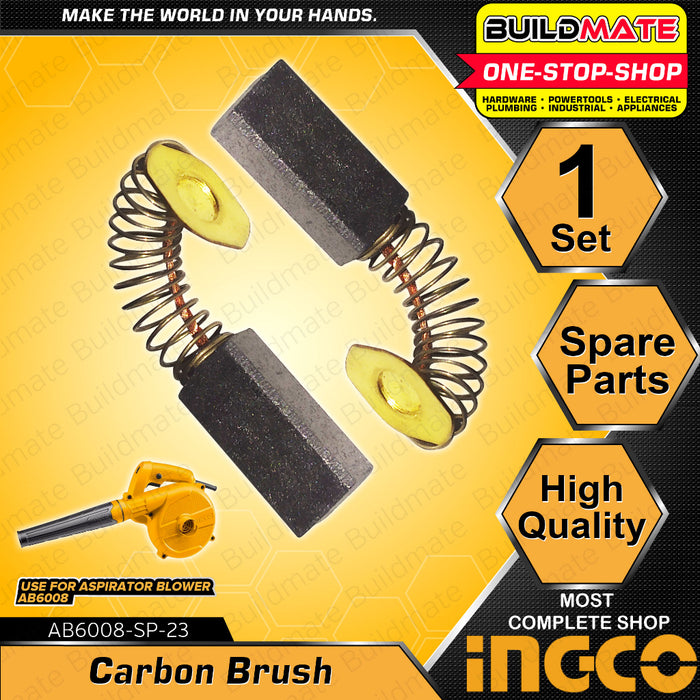 BUILDMATE Ingco 2PCS/SET Carbon Brush for Aspirator Blower Replacement Spare Parts AB6008-SP-23 ISP