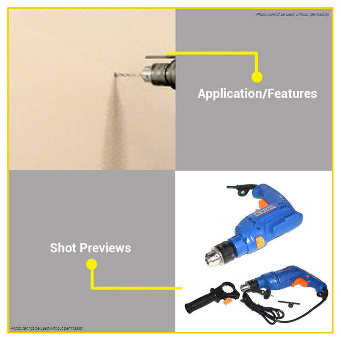 BUILDMATE Power Product Wadfow Electric Impact Drill 720W Cement Wood Drilling Hammer Function WMD15721P • WPP