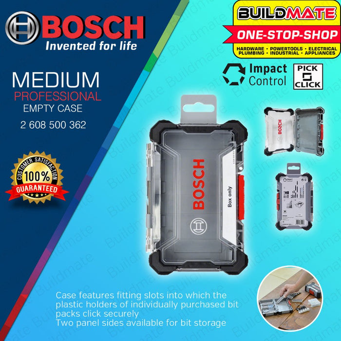BUILDMATE Bosch Empty Case MEDIUM | LARGE Toolbox Organizer Storage for Screwdriver Drill Bits - BAX