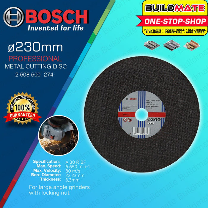 BUILDMATE Bosch Expert for Metal Cutting Disc 125MM / 180MM / 230MM for Angle Grinders Blade - BAX