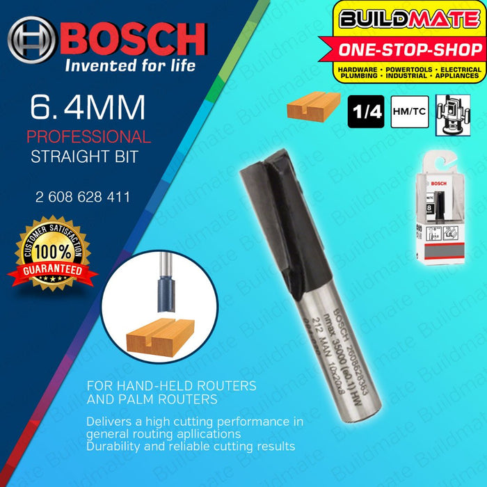 BUILDMATE Bosch Router Straight Bit 1/4