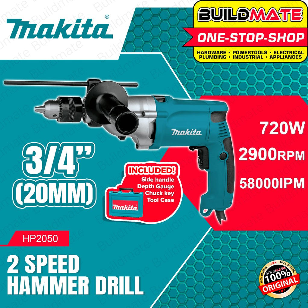 BUILDMATE Makita 720W 2-Speed Electric Impact Hammer Drill Reversible