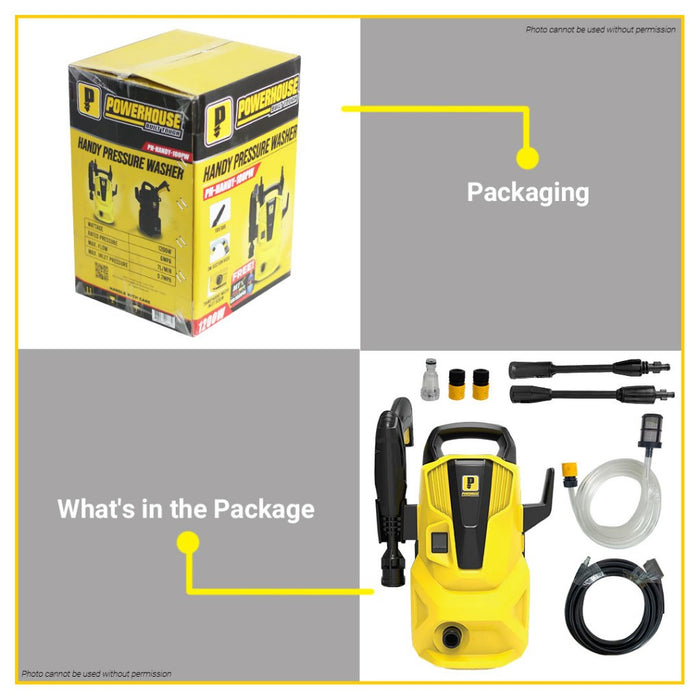 BUILDMATE Powerhouse 1200W Handy Pressure Washer Car Power Spray Water Sprayer PH-HANDY-100PW - PHPT