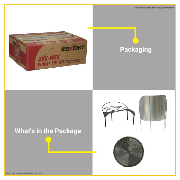 BUILDMATE Zekoki Wheat Cut Kit 80T with Guard & Blade (Grasscutter Attachment) Steel Bracket ZKK-WCK