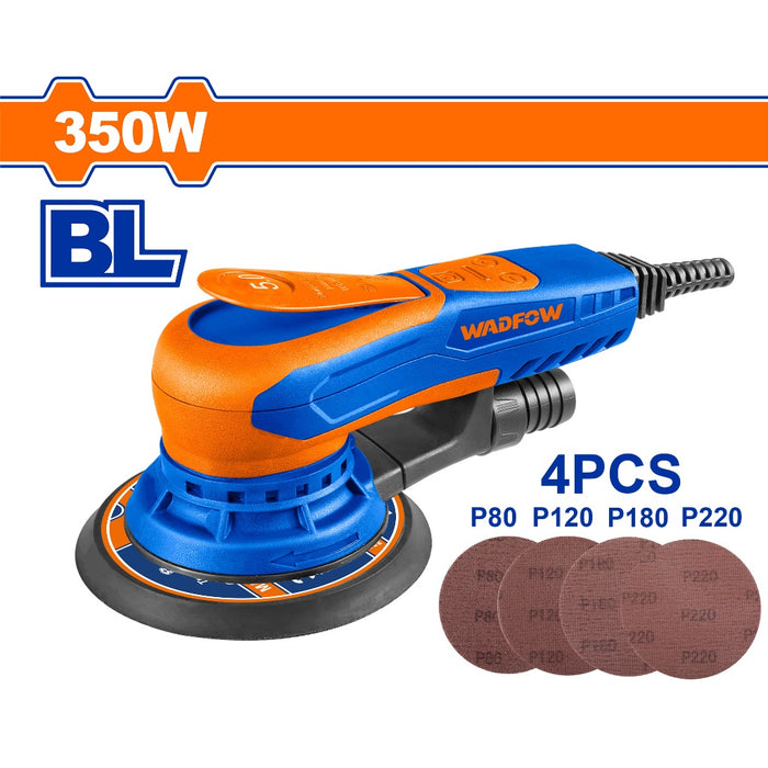 BUILDMATE Wadfow 350W Brushless Orbital Sander with 4PCS Sandpaper WFA55350 - WPT