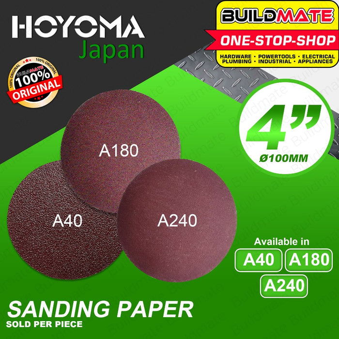 BUILDMATE Hoyoma Sanding Disc Fiber Abrasive GRIT# 24 - 240 Polishing Sandpaper Grinding for Wood SOLD PER PIECE