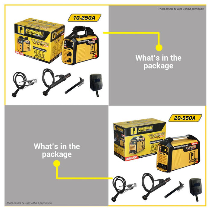 POWERHOUSE Turbomaxx Synergic Inverter Type 250A - 550A Industrial Welding Machine - PHWM