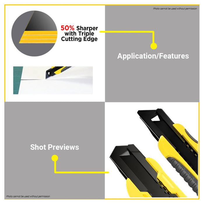 BUILDMATE Lotus Snap-Off Blade Knife 18MM | 19MM Handy Utility Cutter ...