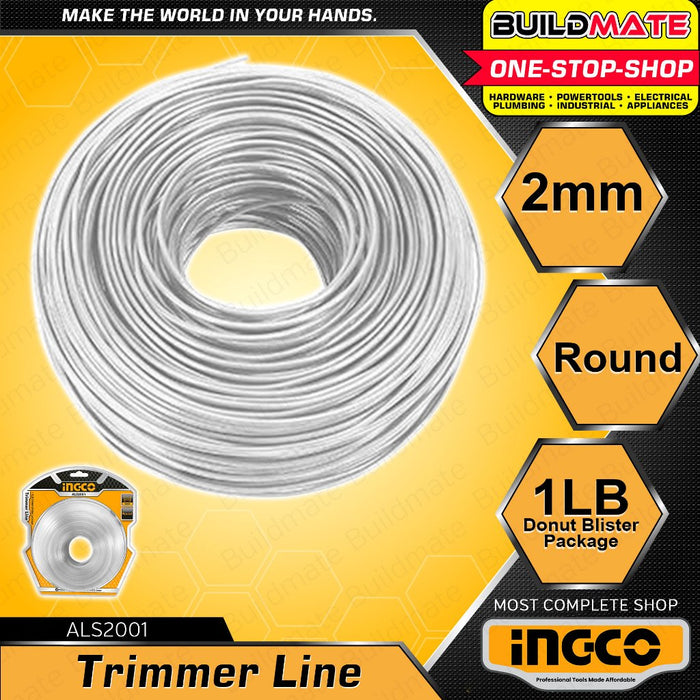 BUILDMATE INGCO 2mm Round Trimmer Line for Grass Trimmer ALS2001 IHT
