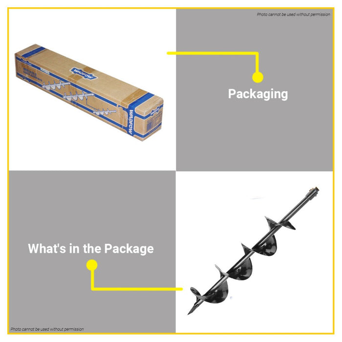 BUILDMATE Wadfow 120x800mm Earth Auger Bits Spiral Soil Post Digger for Earth Auger WDZ1A52-2 - WPT