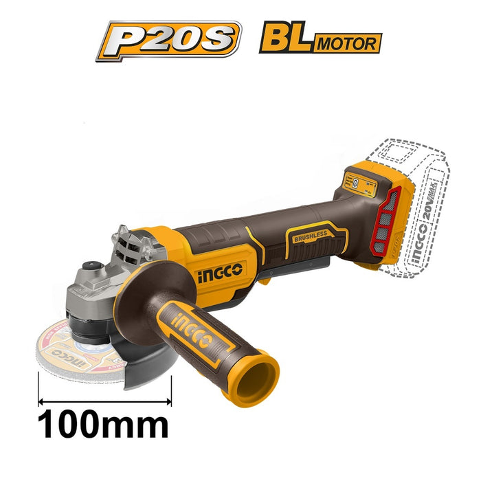 BUILDMATE Ingco Cordless Brushless Rotary Hammer / Angle Grinder with Safety Trigger Switch - IPX