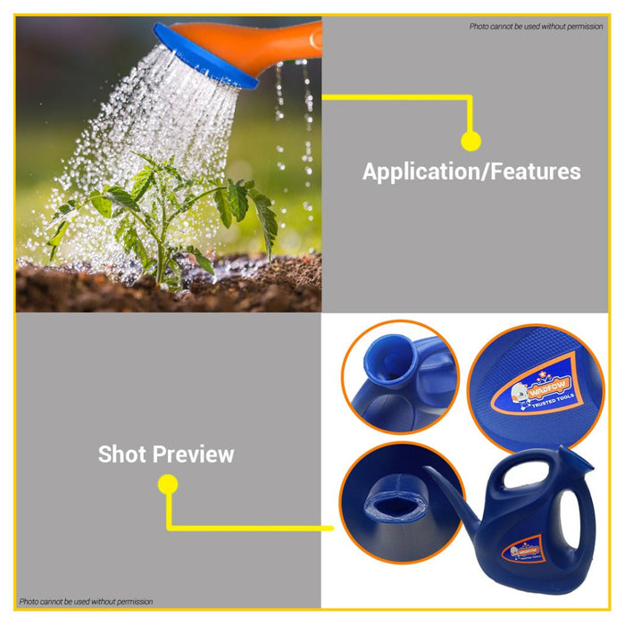 BUILDMATE Wadfow Garden Watering Can 1.5L / 5L / 9L Water Sprinkler for Gardening Hand Tool - WHT