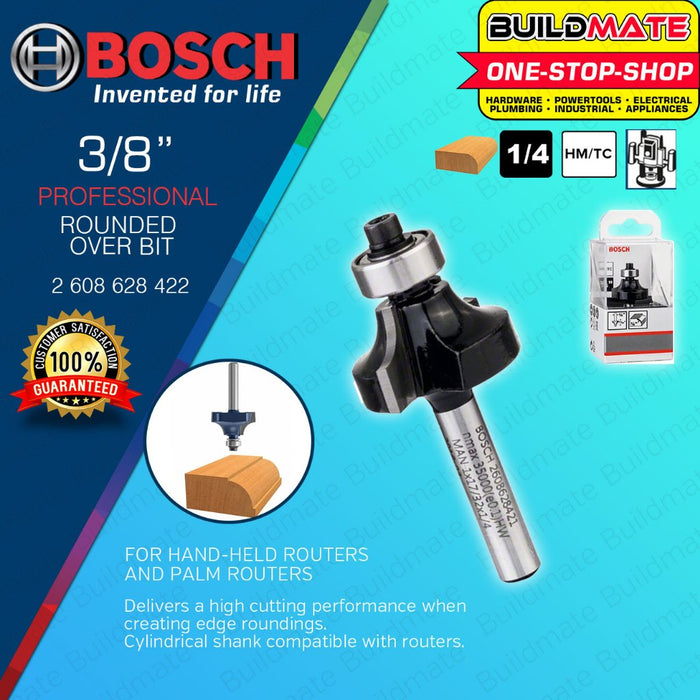 BUILDMATE Bosch 1/4 Inch Bead Ball Beading Router Bit Corner Round-Edge Cutter Standard for Wood BAX